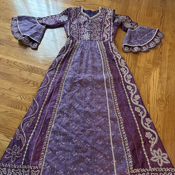 3 piece Gorgeous Palestinian thobe size S/ M . - Picture 3 of 8